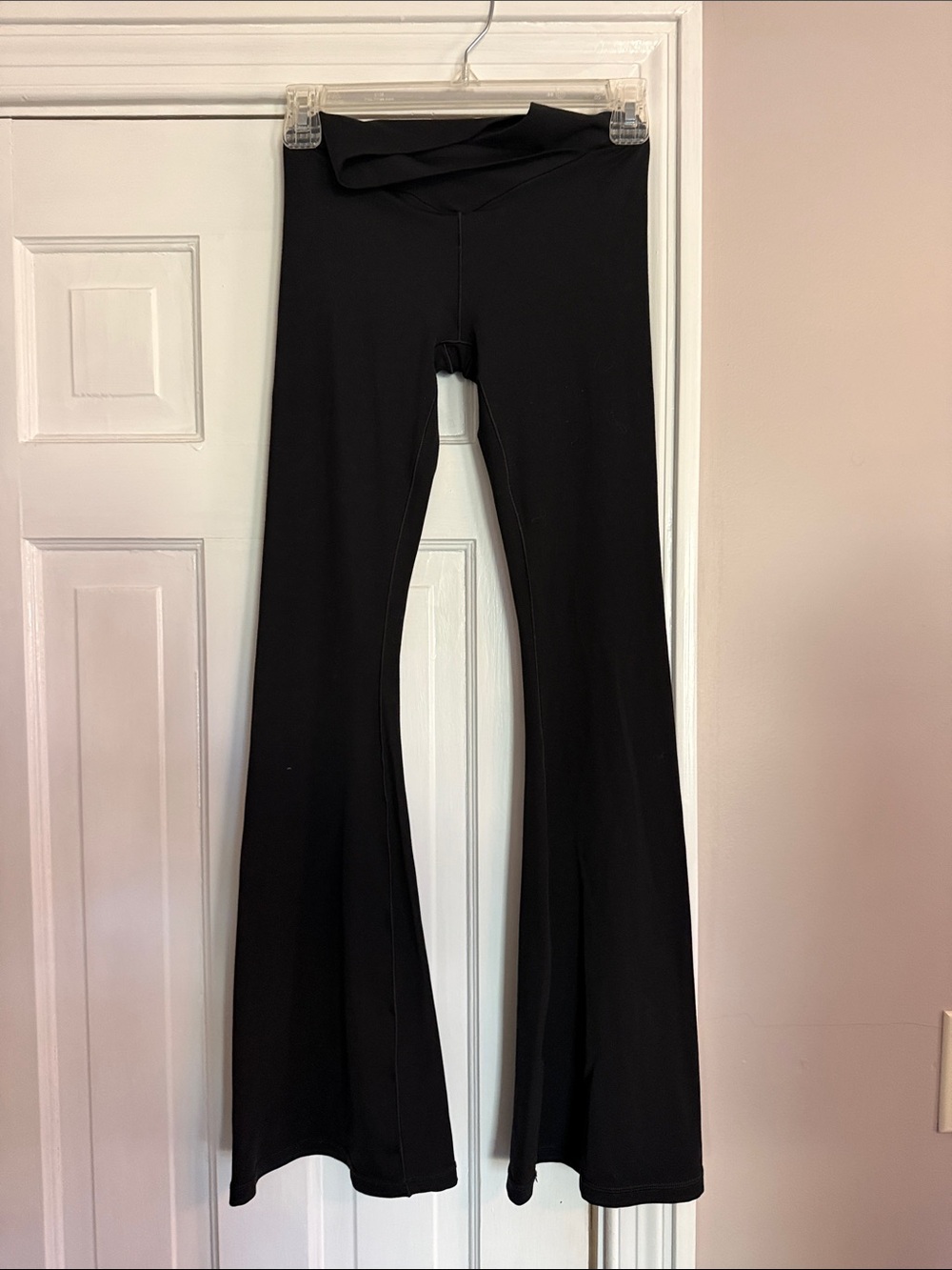 aerie Offline Flare High-Rise Pants in Black